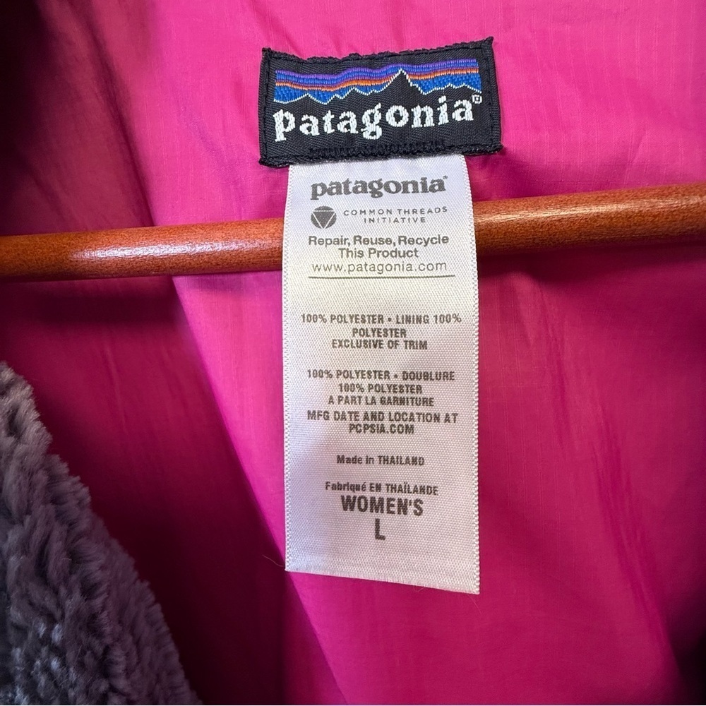 Patagonia ‘Pelage’ Soft Cozy Jacket Asymmetrical Collar Women’s Size Large - Picture 11 of 12
